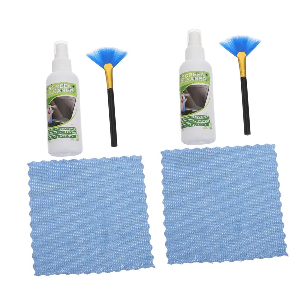 Uonlytech 2sets Vinyl Record Cleaning Kit Cd Player Brush Turntable Cleaning Brush for Enhanced Audio Performance Vinyl Enthusiasts