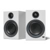 HOTMAY BS1 Bluetooth Bookshelf Speakers, 75W Powered Active Speaker with 4 Inch Woofer, HiFi Speaker with aptX Bluetooth USB for Home, Studio, Gaming, Set of 2, Matte White view 1