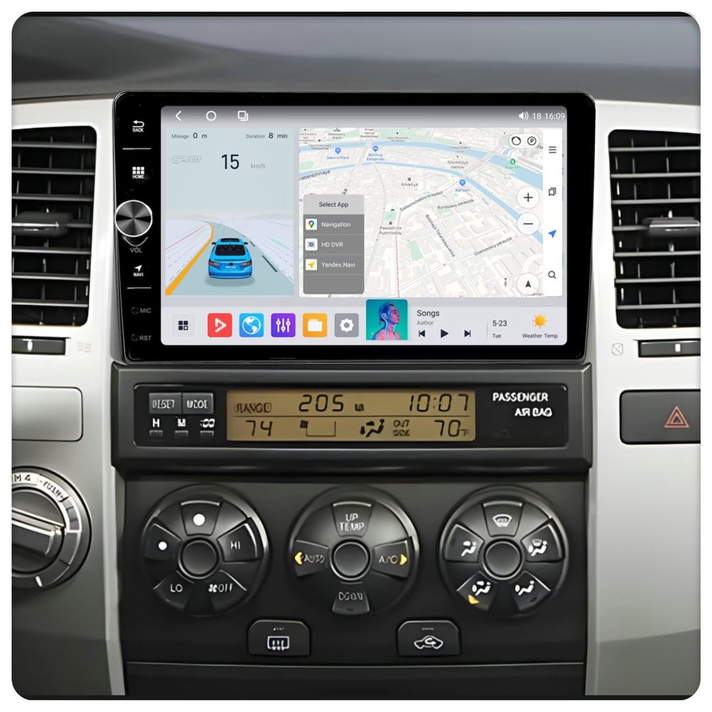 Car Stereo for Toyota 4Runner 2003-2009 Radio Upgrade Head Unit with Knob 8-Core 2+32GB 9" Touch Screen with Car-Play Android Auto/SWC/FM/Cooling Fan