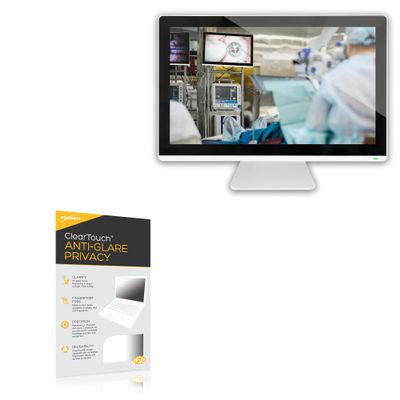BoxWave Screen Protector Compatible With Canvys D Series Medical Monitor (27 in) - ClearTouch Anti-Glare Privacy (2-Pack), Privacy Screen Protector Flexible Film Anti-Glare
