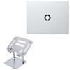 BoxWave Stand and Mount Compatible with Framework Laptop 13 - Executive VersaView Laptop Stand, Ergonomic Adjustable Viewing Angle Metallic Riser - Metallic Silver view 1