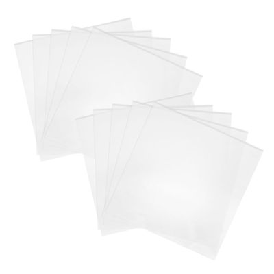 DirectNine Basics 10pcs Clear Vinyl Record Sleeves Adhesive Plastic Outer Covers for Protective Storage and Practical Safeguard Your Vinyl Records from Scratches and Dust