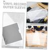 DirectNine Basics 10pcs Clear Vinyl Record Sleeves Adhesive Plastic Outer Covers for Protective Storage and Practical Safeguard Your Vinyl Records from Scratches and Dust view 2