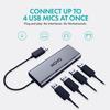 Movo UMX-1 USB Microphone Hub  4-Port Powered USB Interface for Podcasting & Streaming Mics  Low-Noise, High-Speed view 2