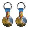 Compatible with Air Tag Keychain Holder,Hawaii Hot Air Balloonprinted Silicone for AirTags Cases for Apple for AirTag GPS Item Finders Accessories 2Pack view 1