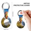 Compatible with Air Tag Keychain Holder,Hawaii Hot Air Balloonprinted Silicone for AirTags Cases for Apple for AirTag GPS Item Finders Accessories 2Pack view 2