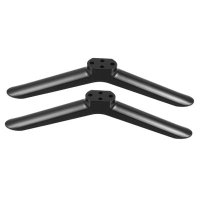 OSALADI 2Pcs Tv Stand Base for Tvs Sleek Black Design with Stable Construction Compatibility for Home Office Use Protective Packaging Included