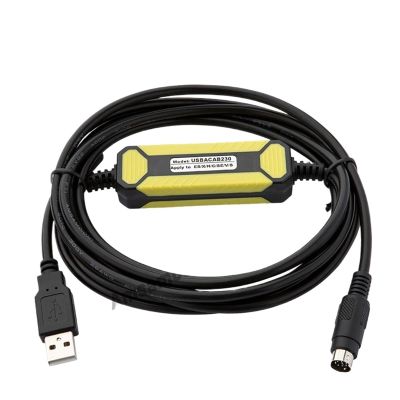 ATUUKOPC USB-DVP Cable USBACAB230 Suitable for DVP EH ES EC EX DVP14SS211T DVP16 PLC Programming Download Copper Wire
