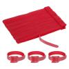 PATIKIL 8 Inch Reusable Cable Ties, 100 Pcs Adjustable Fastening Hook and Loop Straps Cord Management Wire Wrap Organizer for Home Office Cables, Red view 1