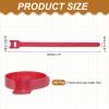 PATIKIL 8 Inch Reusable Cable Ties, 100 Pcs Adjustable Fastening Hook and Loop Straps Cord Management Wire Wrap Organizer for Home Office Cables, Red view 2