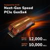 DATO SSD 4TB Gen5 M.2 SSD with Heatsink PCIe 5.0 x4 Internal Solid State Drive Up to 12,000MB/s Read, 10,000MB/s Write HighSpeed, Durable, Easy Install, PCIe 5.0 M.2 Slot- ARES Aethon view 3