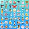 102PCS Cute Ocean Beach Stickers,Aesthetic Stickers Waterproof Vinyl Decal for Girl Teen Adult Student Water Bottle Laptop Phone Computer Skateboard Luggage Notebook view 2