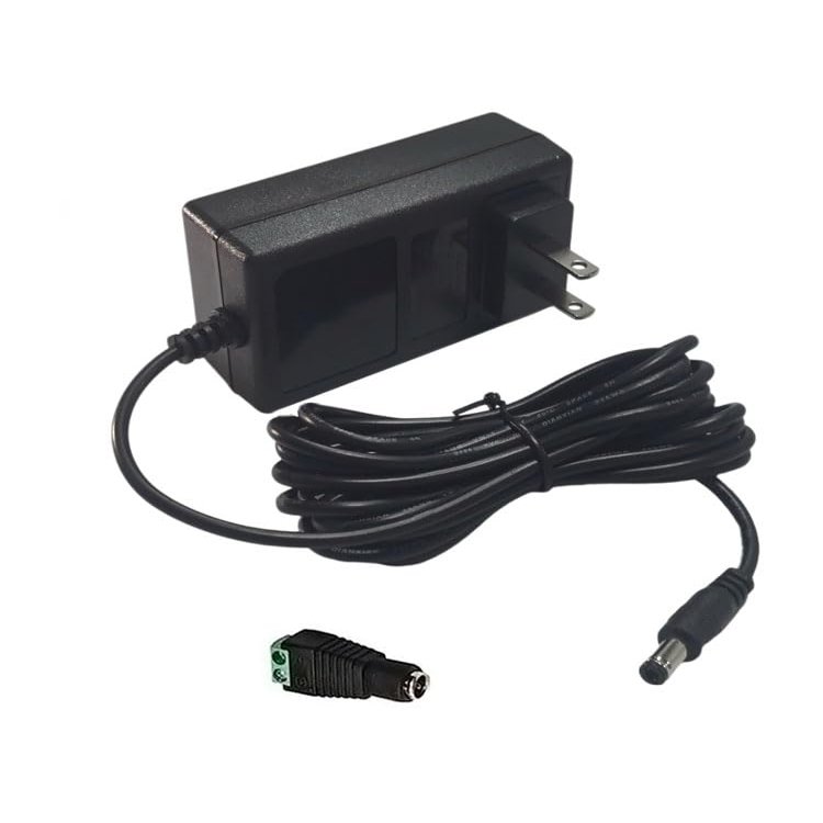 12V DC Power Supply 2A Universal AC Adapter, 100-240 50/60Hz to 12 Volts 2Amp Transformer, DC 12V 10FT Power Adapter Cord,5.5mm x 2.5mm Barrel Plug for DC12V Light Security CCTV Camera 10FT
