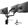 3 Monitor Desk Mount with Full Motion Articulating Arms,Triple Monitor Mount for 17-32 inch Screens,Adjustable Height/Tilt/Swivel, Heavy Duty Clamp/Grommet Base (75x75 or 100x100 VESA Mount) view 1