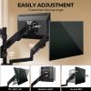 3 Monitor Desk Mount with Full Motion Articulating Arms,Triple Monitor Mount for 17-32 inch Screens,Adjustable Height/Tilt/Swivel, Heavy Duty Clamp/Grommet Base (75x75 or 100x100 VESA Mount) view 3