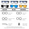 Fecoul Smart Bluetooth Glasses for Women Men with Magnetic Lenses Music Sunglasses UV400 Open Ear,Clear Calls,Outdoor Driving (with Orange Lens) view 2