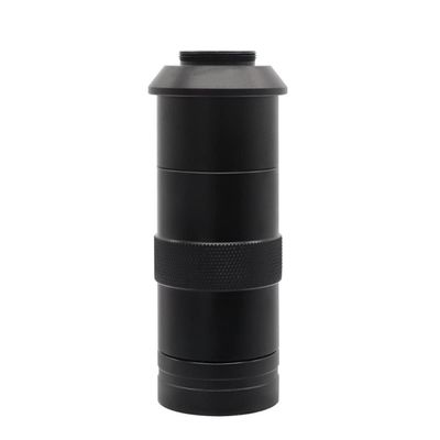 JOEBO Microscope Kit 130X C-Mount Lens Microscope Camera Object Lens 130 Multiples Adjustable Focus Microscope Lens Adapters