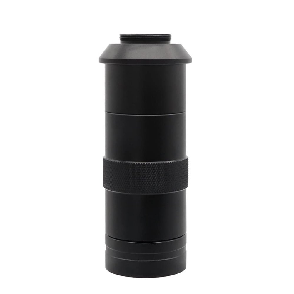 JOEBO Microscope Kit 130X C-Mount Lens Microscope Camera Object Lens 130 Multiples Adjustable Focus Microscope Lens Adapters