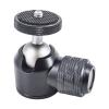 Compact Ball Head Camera Mount Adapter for Tripod with 1/4 Inch Screw for Camcorder, Black view 1
