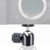 Compact Ball Head Camera Mount Adapter for Tripod with 1/4 Inch Screw for Camcorder, Black view 2