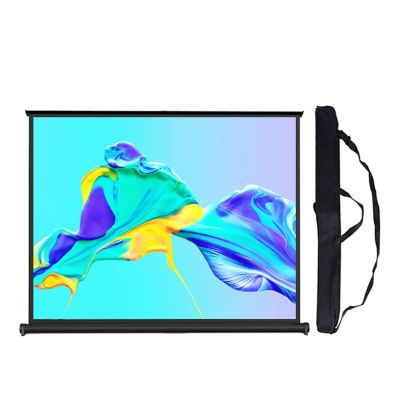 SXKJQER Portable Desktop Projection Screen 30", 40", 50", 4:3, 16:9 Portable Foldable for Home Theater Cinema Indoor Outdoor Projector Movie Screen,Pull Down Projector Screen(4:3,30")