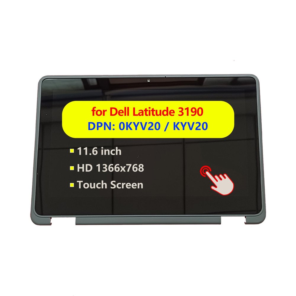 0KYV20 KYV20 Replacement for Dell Latitude 11 3190 Laptop Touchscreen Display LCD Touch Screen Module Digitizer Assembly with Bezel
