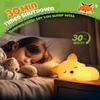 Cute Fox Night Light, Animal Lamp, Food Grade Silicone, Rechargeable, 2 Level Dimmable, Squishy Nursery Nightlight for Desk Decor, Funny Gifts Stuff for Boys Girls Baby, White Elephant Gifts view 4