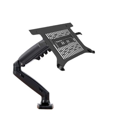 ADBWEKKF F80 + FP-2 Full Motion 360 Rotate Pivot 2-9kg Gas Spring Arm 10"-17" Laptop Tray Desktop Stand Clamp 10-90mm(Version 1)