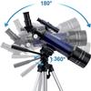 70mm/400mm Astronomical Refractor Telescope for Kids & Beginners with Tripod, Bag & Smartphone Adapter view 3