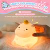 Cute Hippo Night Light, Animal Lamp, Food Grade Silicone, Rechargeable, 2 Level Dimmable, Squishy Nursery Nightlight for Desk Decor, Funny Gifts Stuff for Boys Girls Baby, White Elephant Gifts view 2