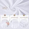 10x15 FT White Backdrop Curtain for Parties Wrinkle Free Photo Backdrop Curtains Polyester Wedding Back Drop Cloth Background for Birthday Photography Portraits Pet Photoshoot Prom Decoration view 2
