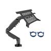 ADBWEKKF F80 + FP-2 Full Motion 360 Rotate Pivot 2-9kg Gas Spring Arm 10"-17" Laptop Tray Desktop Stand Clamp 10-90mm(Version 2 with usb3) view 1