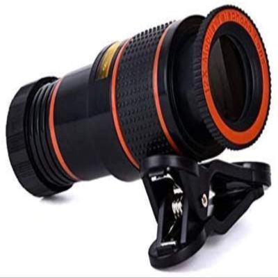 Telescope High Power Binoculars Mobile Phone Camera Lens 12X Zoom Telephoto Lens External Telescope with Clip Compatible Smartphone - for Indoor/Outdoor