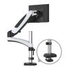 ADBWEKKF GST112 Aluminum 27" 5-16kg 360 Rotate 2 Arm Clamp Grommet Gas Spring Gas Strut LCD Tv Monitor Screen Desktop Bracket with Pole(Grommet Instal Base) view 1