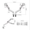 ADBWEKKF G32 Aluminum Alloy 22"-32" Dual LCD LED Monitor Mount Gas Spring Arm Full Motion Monitor Holder Support Load 3-15 Kgs Each(with 200X100) view 3