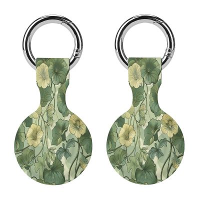 Compatible with Air Tag Keychain Holder,Olive Green Styleprinted Silicone for AirTags Cases for Apple for AirTag GPS Item Finders Accessories 2Pack