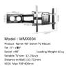 ADBWEKKF BEISHI 50-80'' TV Wall Mount Bracket Angle Adjustable 4 Arms Stronger TV Bracket UP to 80kg VESA 100 * 100~600 * 400(WMX004) view 2