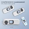 Blissleaf 2-Pack Fridge Locks, Child Proof Refrigerator/Freezer Door Lock, Child Safety Cabinet Lock with Adhesive Pads - Freezer Latch to Keep Door Closed for Latches,Drawer,Closets,Oven (Grey) view 2