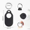 BlingKingdom Samsung Galaxy Smart Tag 2 Case SmartTag2 Cover Silicone SmartTag2 Holder with Keychain for Pet Collar Key Bag Luggage (Black) view 2