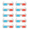 LALAFINA 50pcs Paper 3D Glasses Universal 3D Anaglyph Glasses for Movies, Folded in Protective Sleeve view 1
