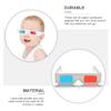 LALAFINA 50pcs Paper 3D Glasses Universal 3D Anaglyph Glasses for Movies, Folded in Protective Sleeve view 3