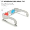 LALAFINA 50pcs Paper 3D Glasses Universal 3D Anaglyph Glasses for Movies, Folded in Protective Sleeve view 4