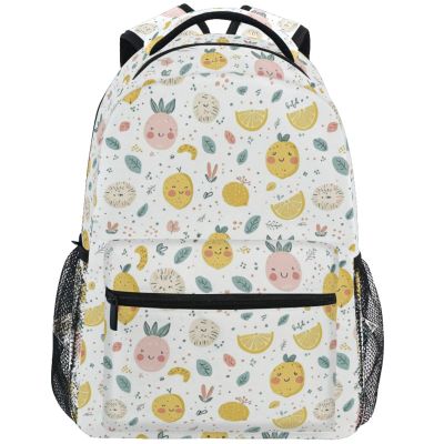 ZZKKO Lemon Cute School Backpacks Book Bag for Boys Girls Travel Hiking Camping Daypack Work Laptop Backpack