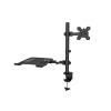 ADBWEKKF Monitor Desk Mount Fully Adjust Stand with Extra Laptop Tray for Laptop Notebook Up to 17" and Screen Up to 32" M076(M074) view 1