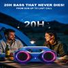 Bluetooth Speaker 80W(Peak)Loud with Bass, 20H Playtime, IPX7 Waterproof, RGB Lights, TWS, Large Portable Wireless Speakers for Outdoor, Home, Party, Pool, Beach, Tailgating, Gym, Work, Gifts (Blue) view 4