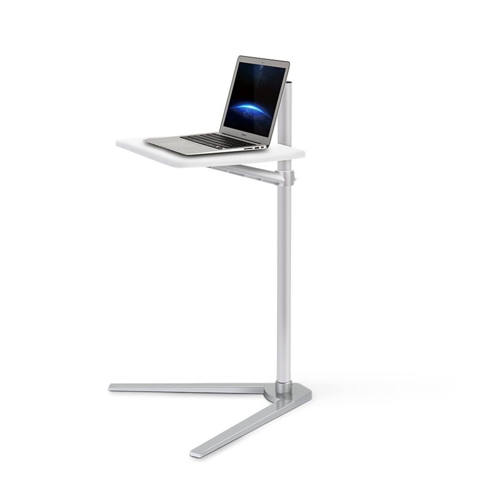 ADBWEKKF UP-8T Multifunction 3in1 Computer Floor Stand for All Laptop/Tablet PC/Smartphone Holder Height/Angle Adjustable with Mouse Tray(UP-8T-WHITE)
