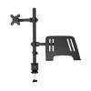 ADBWEKKF Monitor Desk Mount Fully Adjust Stand with Extra Laptop Tray for Laptop Notebook Up to 17" and Screen Up to 32" M076(M076) view 1
