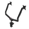 ADBWEKKF DL-8012II-D Aluminum Clamp 17-38" Double LCD Monitor Bracket Table Holder Mechanical Spring Arm Notebook 2 Arms 3-11KG(3-11kg 170mm Black) view 1