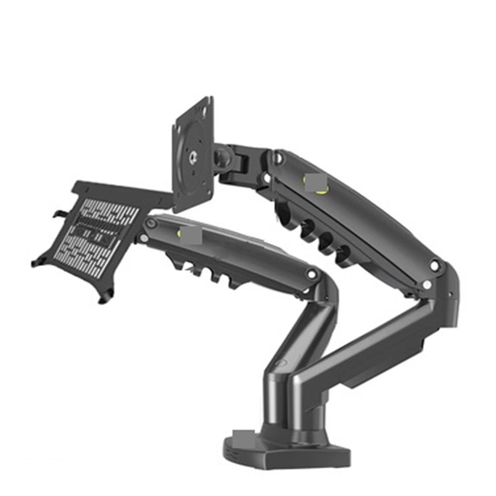 ADBWEKKF F160 10-17.3" Laptop Mount 360 Rotate 10-27" Air Press Full Motion Gas Strut LCD Tv Table Screen Stand Monitor(Version 2)