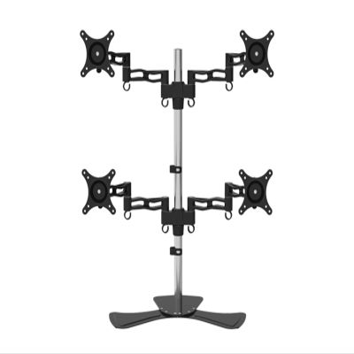 ADBWEKKF Aluminum Alloy Desktop Stand 4 Screen Monitor Holder Full Motion TV Mount Bracket
